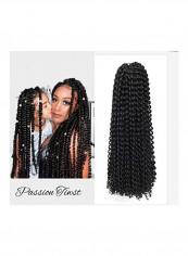 8-Piece Passion Twist Hair Extensions Black 18inch