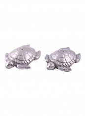 Sea Turtle Shaped Pepper And Salt Shaker Set Silver