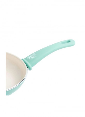 2-Piece Non-Stick Frypan Set Turquoise/White