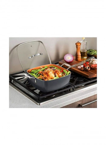 4-Piece Non Stick Cookwear Set Black/Gold/Silver