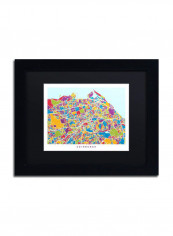 Edinburgh Street Map III Framed Wall Art Multicolour 11 x 14inch