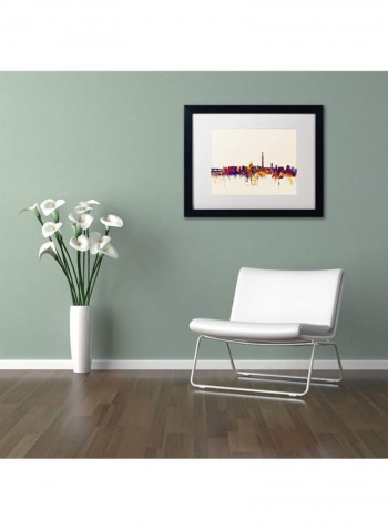 Washington Dc Skyline V Wall Art Multicolour 11 x 14inch