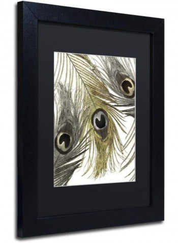 Feather Fashion I Framed Wall Art Multicolour 11 x 14inch