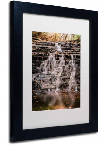 Hidden Falls Framed Wall Art Multicolour 11 x 14inch