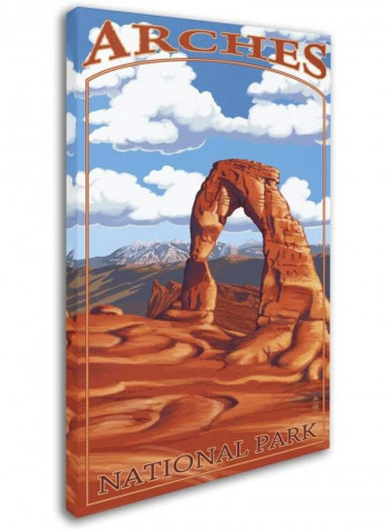 Landscape 14 Canvas Wall Art Multicolour 12 x 19inch