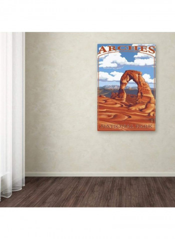 Landscape 14 Canvas Wall Art Multicolour 12 x 19inch