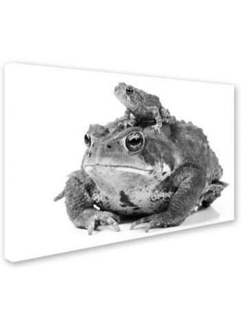 Two Toads Canvas Wall Art Black 12 x 19inch
