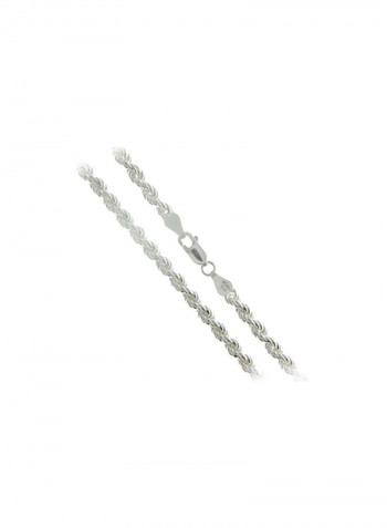925 Sterling Silver Hollow Spiral Rope Chain