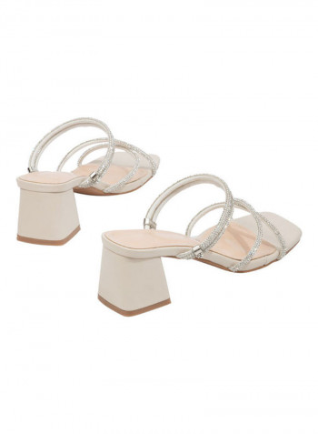 Rui Dun Mid Heeled Sandals Beige