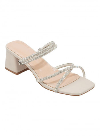 Rui Dun Mid Heeled Sandals Beige
