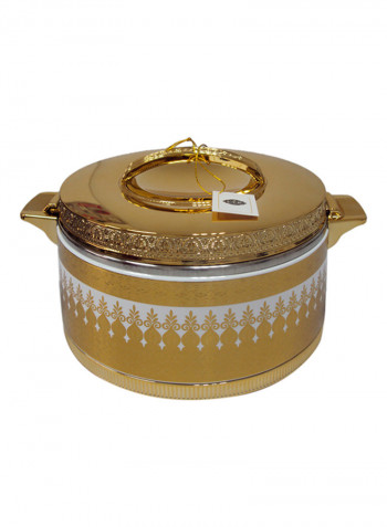 Metal Hot Pot White/Gold 5.5L