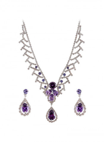 Multiple Stone Studded Jewellery Set