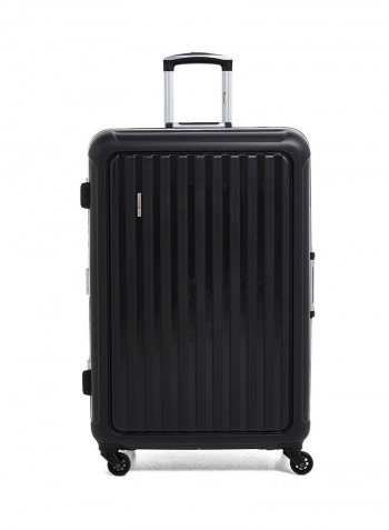 Hardside Large Check in Luggage Trolley Black