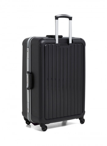 Hardside Large Check in Luggage Trolley Black