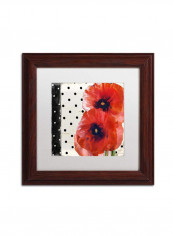 Scarlet Poppies I Framed Wall Art Multicolour 11 x 11inch