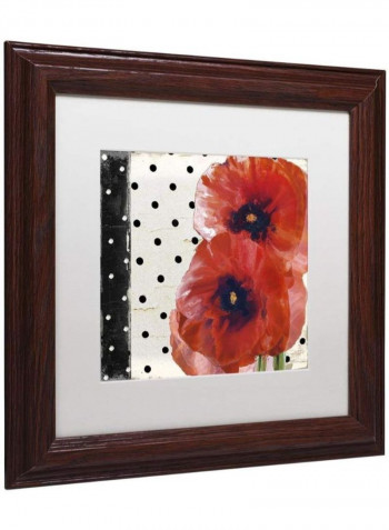 Scarlet Poppies I Framed Wall Art Multicolour 11 x 11inch