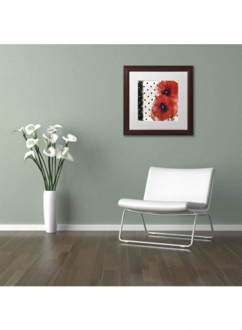 Scarlet Poppies I Framed Wall Art Multicolour 11 x 11inch