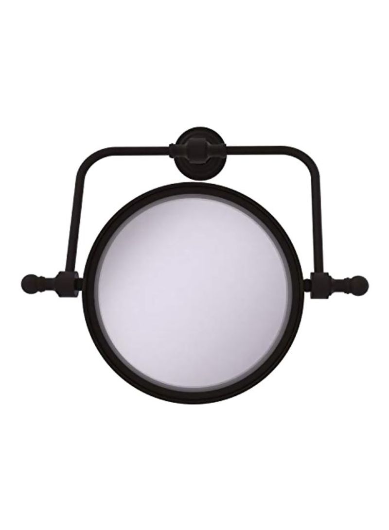 Wall Mirror With 3X Magnification Clear/Black 8inch