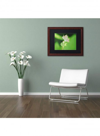 Beginning Wooden Framed Wall Art Green 11 x 14inch
