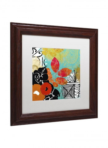 Bali Ii Wooden Frame Wall Art Multicolour 11 x 11inch