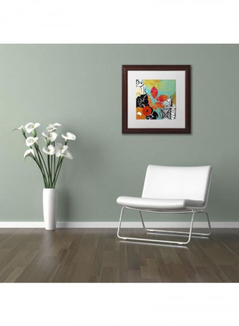 Bali Ii Wooden Frame Wall Art Multicolour 11 x 11inch