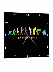 Kike Calvos Evolution Printed Wall Clock Multicolour 13 x 13inch