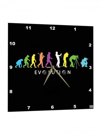 Kike Calvos Evolution Printed Wall Clock Multicolour 13 x 13inch