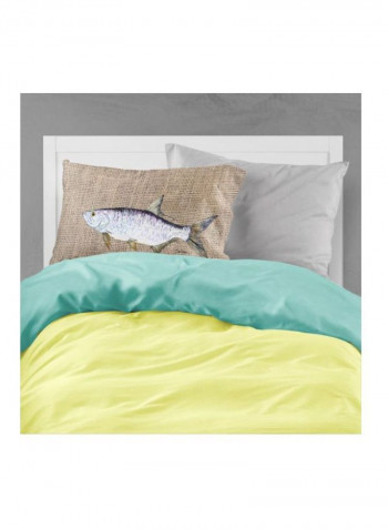 Fish Tarpon Printed Pillowcase Fabric Brown/Purple/Yellow L