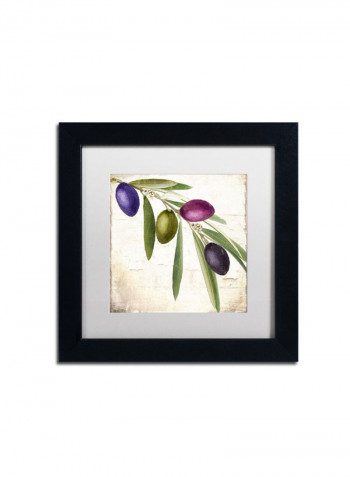 Olive Branch Iii Framed Wall Art multicolour 11 x 11inch