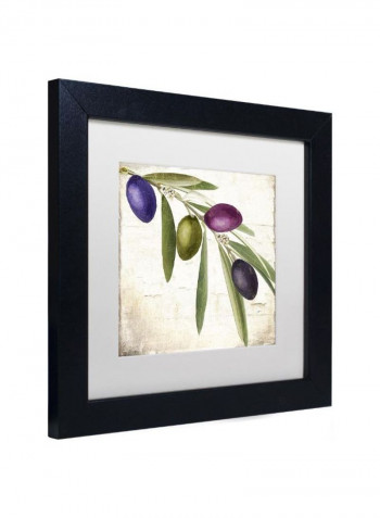 Olive Branch Iii Framed Wall Art multicolour 11 x 11inch