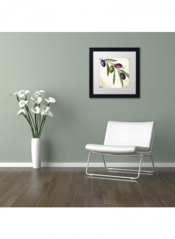 Olive Branch Iii Framed Wall Art multicolour 11 x 11inch