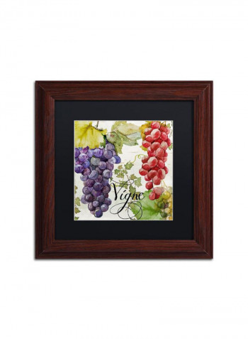 Wines Of Paris I Wooden Frame Wall Art Multicolour 11 x 11inch
