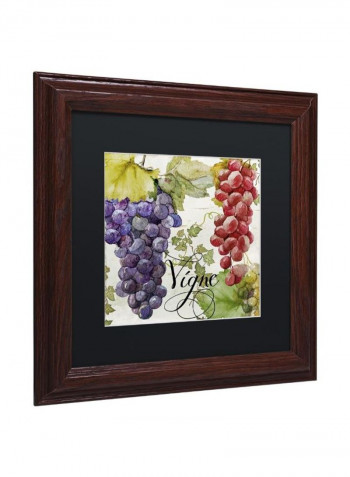 Wines Of Paris I Wooden Frame Wall Art Multicolour 11 x 11inch