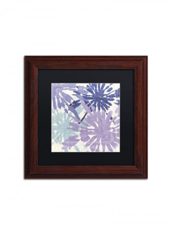 Blue Curry Ii Wooden Frame Wall Art White/Blue 11 x 11inch