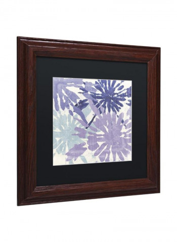Blue Curry Ii Wooden Frame Wall Art White/Blue 11 x 11inch