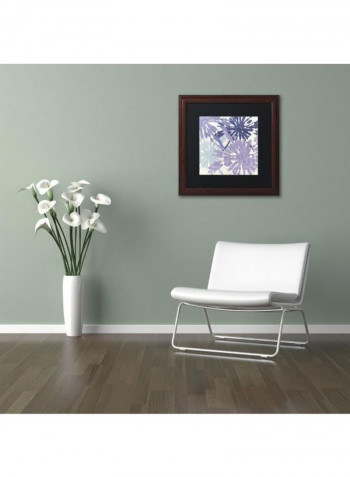 Blue Curry Ii Wooden Frame Wall Art White/Blue 11 x 11inch