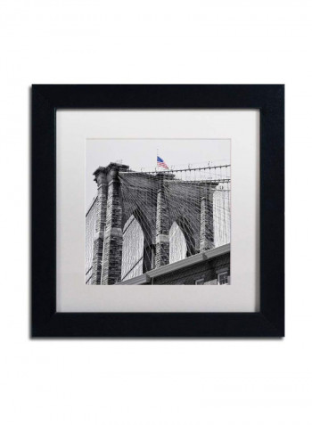 Brooklyn Bridge 6 Wall Art Black/White 11 x 11inch