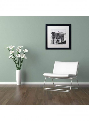 Brooklyn Bridge 6 Wall Art Black/White 11 x 11inch
