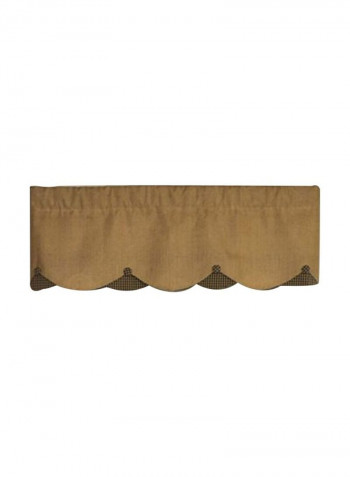 Burlap Curtain Valance Brown 17x50x0.5inch