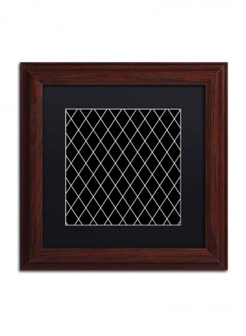 Group 02 A Wooden Framed Wall Art Black/White 11 x 11inch