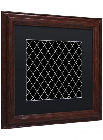 Group 02 A Wooden Framed Wall Art Black/White 11 x 11inch