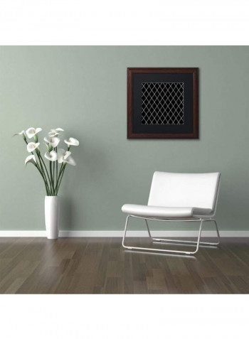 Group 02 A Wooden Framed Wall Art Black/White 11 x 11inch