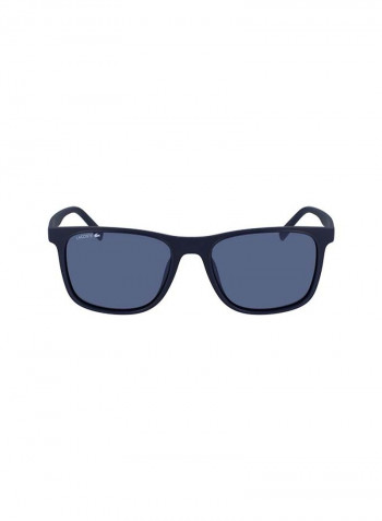 Men's Full Rimmed Modified Rectangular Frame Sunglasses - Lens Size: 55 mm