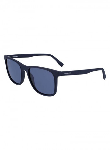 Men's Full Rimmed Modified Rectangular Frame Sunglasses - Lens Size: 55 mm