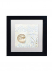 She Sells Seashells I Wooden Framed Wall Art Multicolour 11 x 11inch