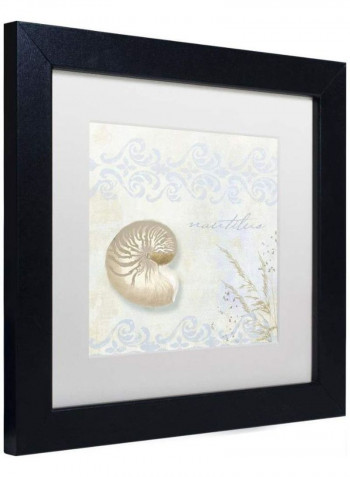 She Sells Seashells I Wooden Framed Wall Art Multicolour 11 x 11inch