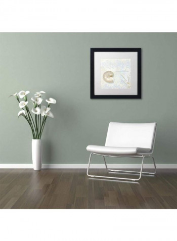 She Sells Seashells I Wooden Framed Wall Art Multicolour 11 x 11inch