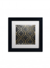 Paris Apartment Iii Wooden Framed Wall Art Grey/Gold 11 x 11inch