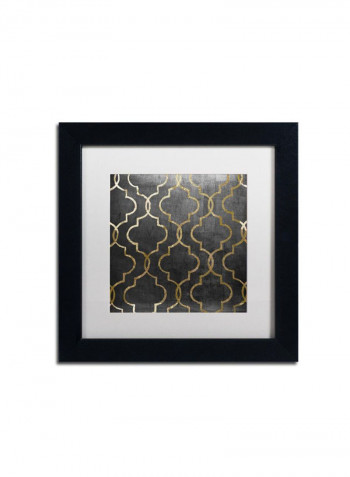 Paris Apartment Iii Wooden Framed Wall Art Grey/Gold 11 x 11inch