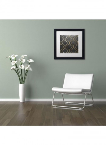 Paris Apartment Iii Wooden Framed Wall Art Grey/Gold 11 x 11inch